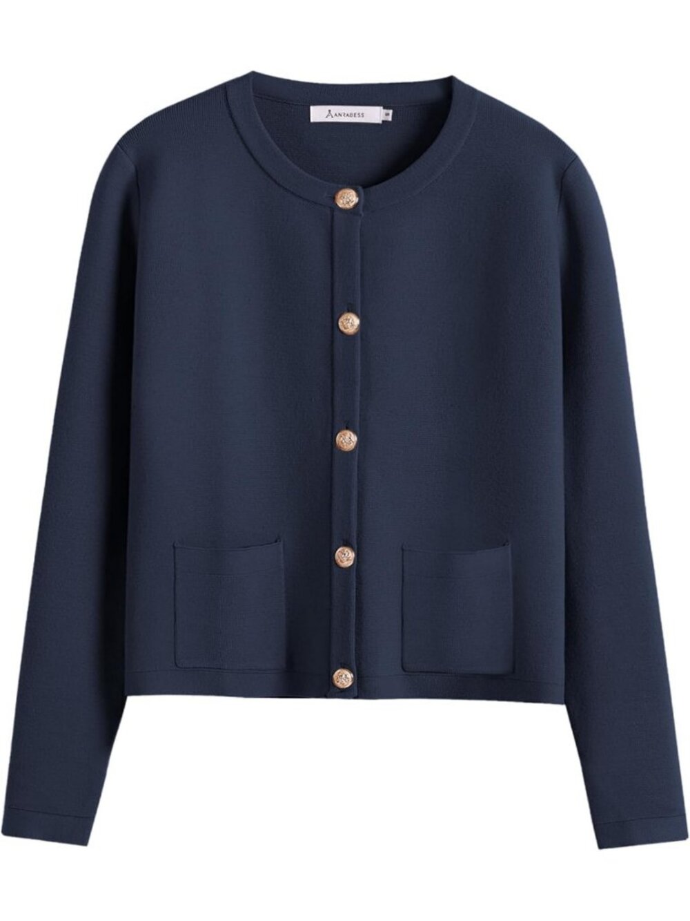 Cropped Striped Button Down Cardigan Sweater for Women - Cozy & Stylish Knitwear